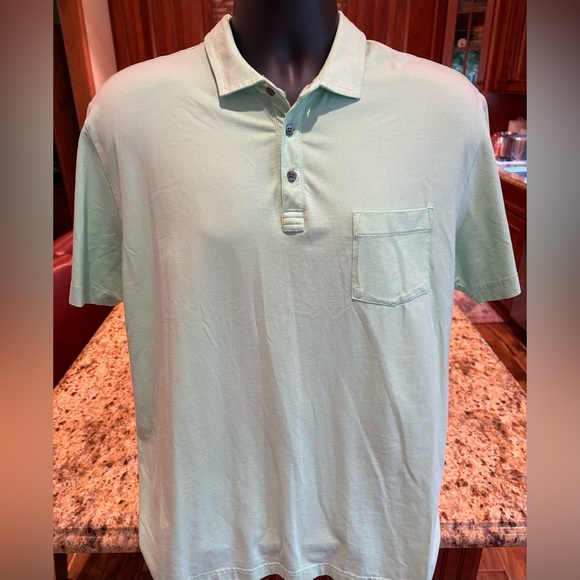 Peter Millar men’s golf polo. Sharp green with PM logo. Large. EUC - Picture 2 of 7